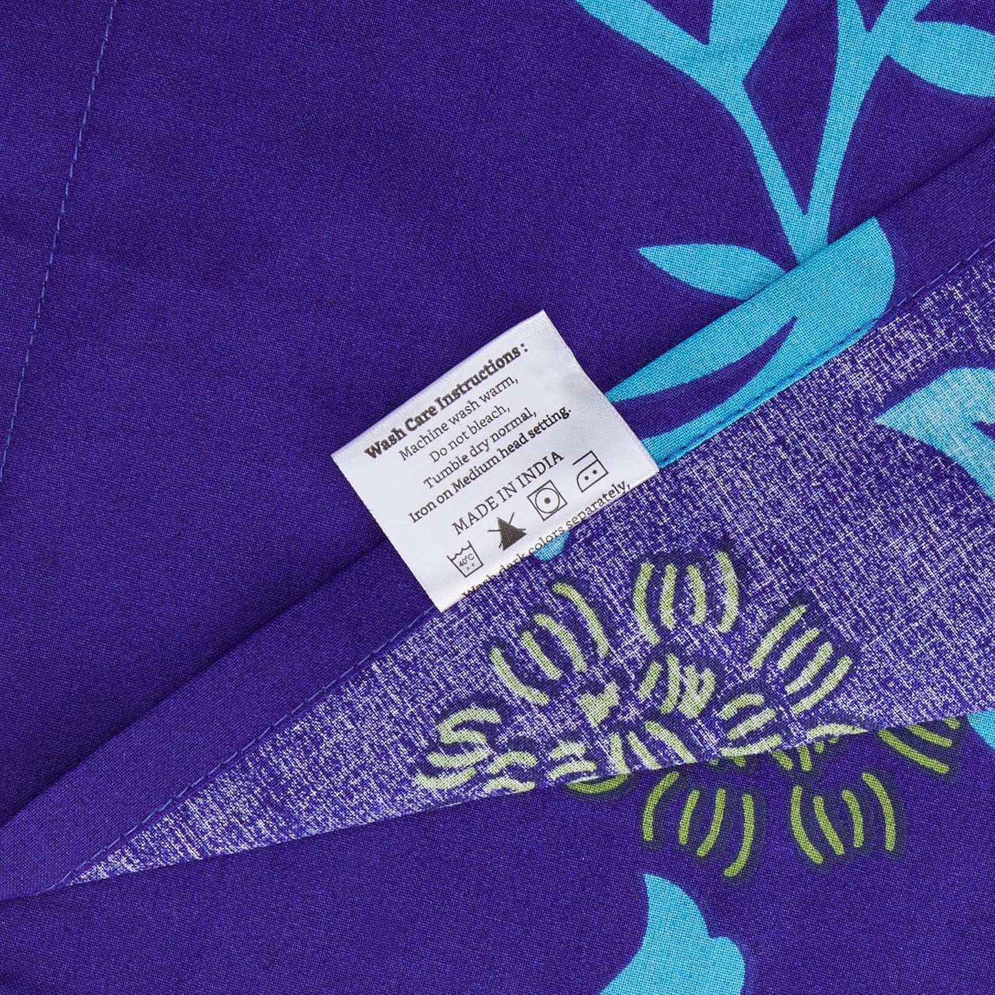 Purple Floral Printed Pillow Cover Set of 2