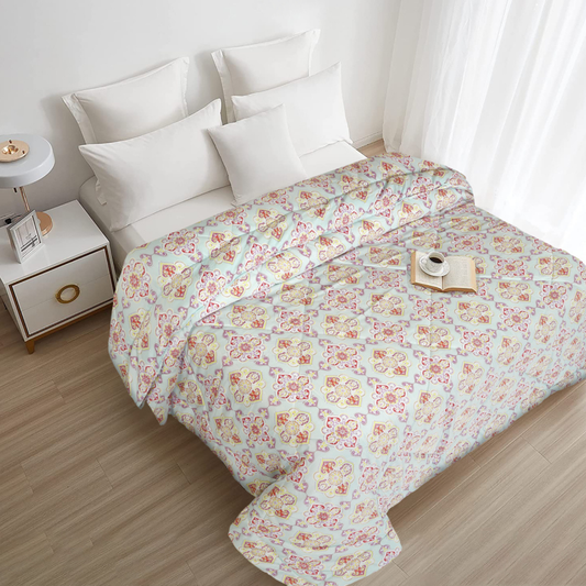 Grey Ethnic Printed Comforter – 1 Piece