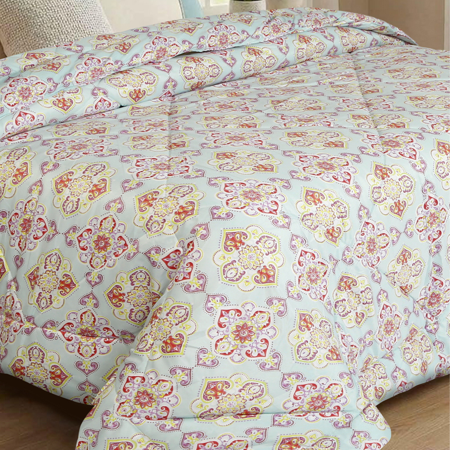 Grey Ethnic Printed Comforter – 1 Piece
