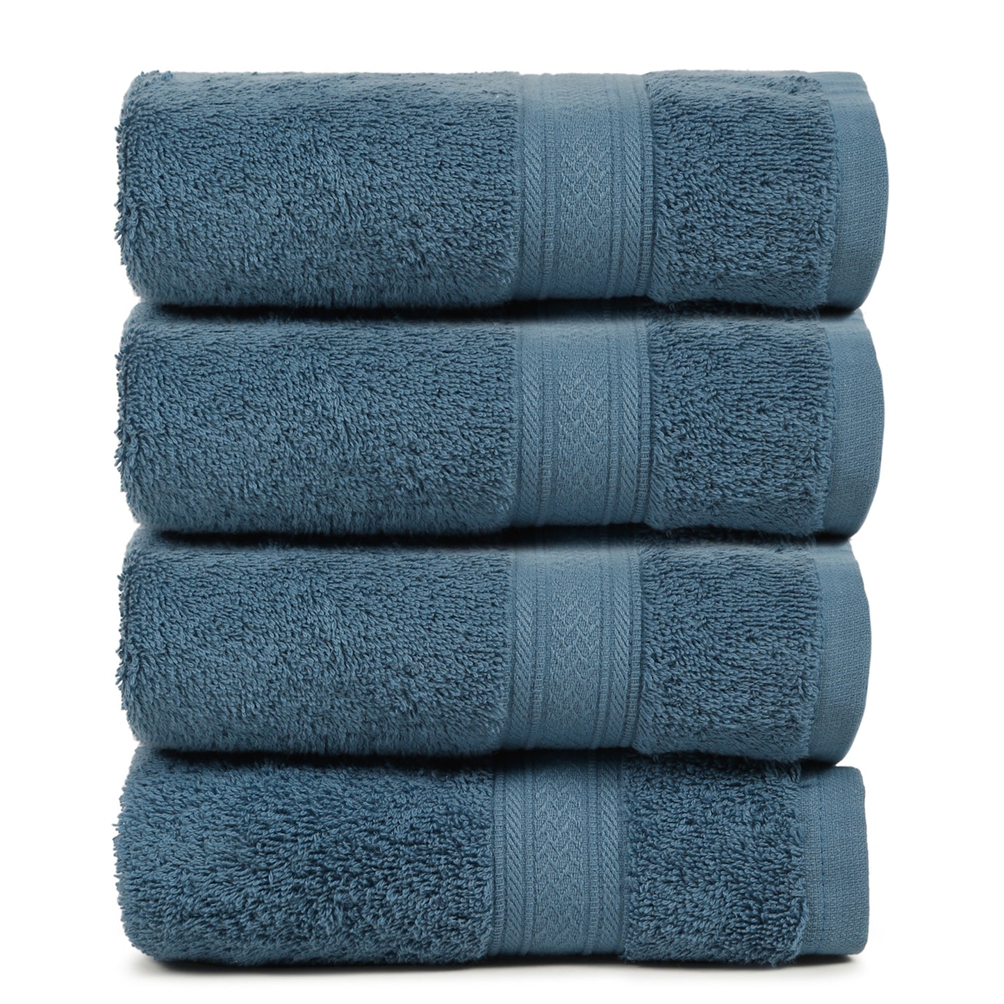 Premium 500 GSM 100% Cotton Dark Blue Colour Hand Towels (Pack of 4)