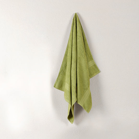 Premium Summer Green Colour 500 GSM 100% Cotton Bath Towel