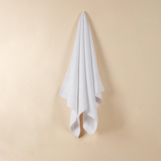 Premium White Colour 500 GSM 100% Cotton Bath Towel