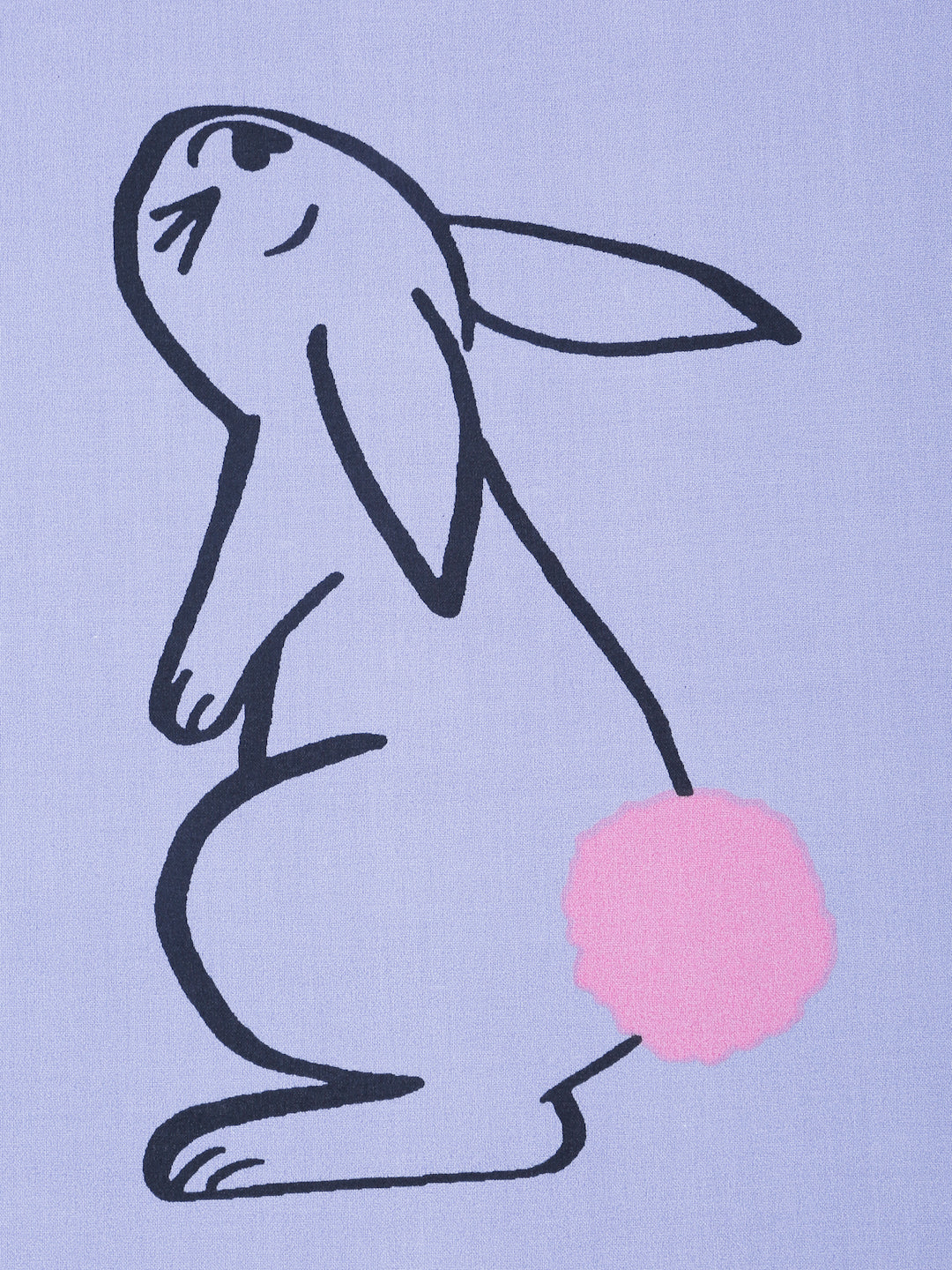 Rabbit Print Kids Bedsheet Set – 100% Cotton for Single Bed