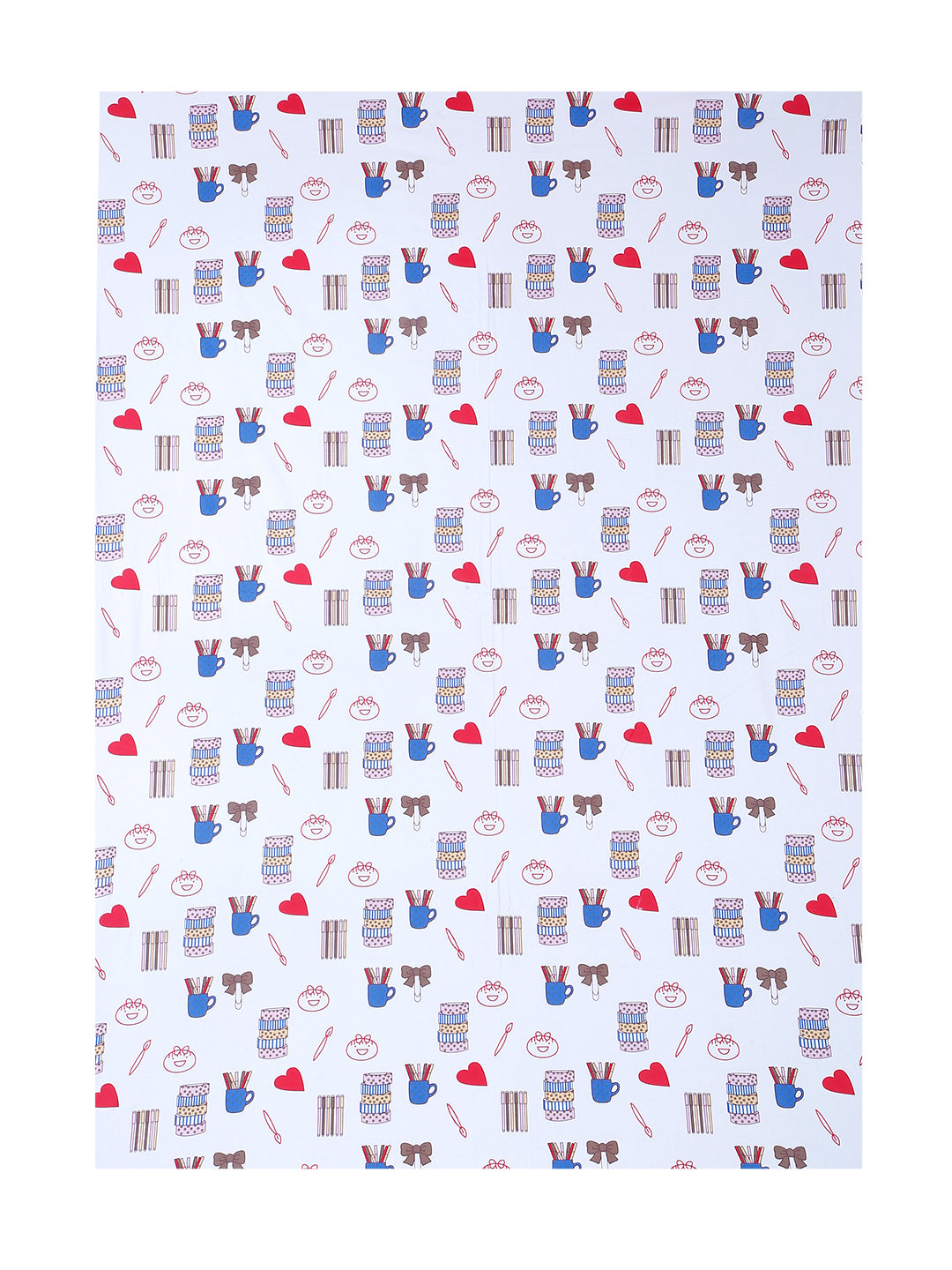 Doodle Print Kids Bedsheet Set – 100% Cotton, Single Bed