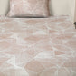 Beige Bedsheet with Geometric Poly Shape Print – 100% Cotton