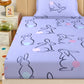 Rabbit Print Kids Bedsheet Set – 100% Cotton for Single Bed