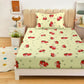 Car Print Kids Bedsheet Set – 100% Cotton, Single Bed, Yellow & Pink