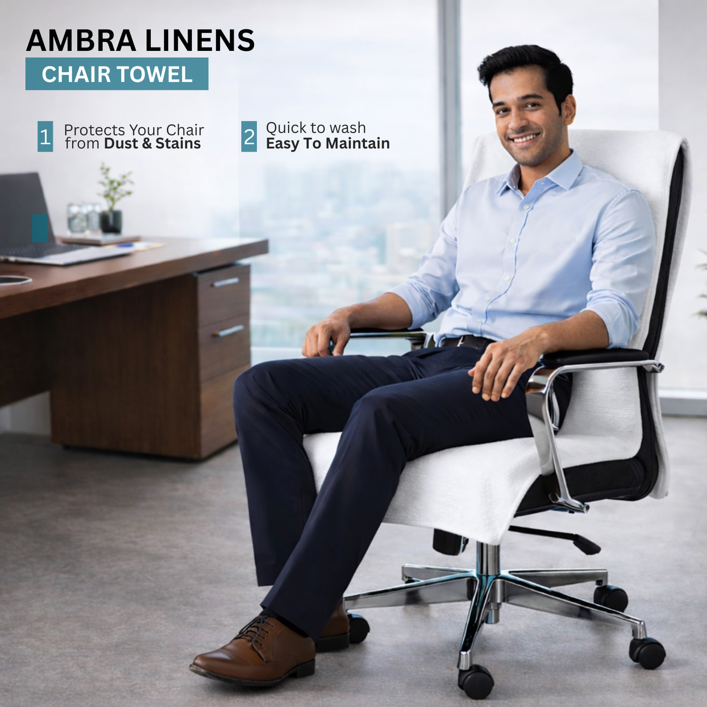 Premium 500 GSM Cotton Office Chair Towel