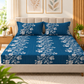 Cotton 300 TC Sateen Navy Blue Colour Bedsheet Set for King Size – Soft, Durable & Long-Lasting