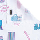 Playful Pink Doodle Print Kids Bedsheet with Pillow Cover