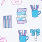 Playful Pink Doodle Print Kids Bedsheet with Pillow Cover
