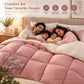 220 GSM Reversible Microfiber Cream And Baby Pink Comforter – Double Bed | Soft, Fluffy & All-Season