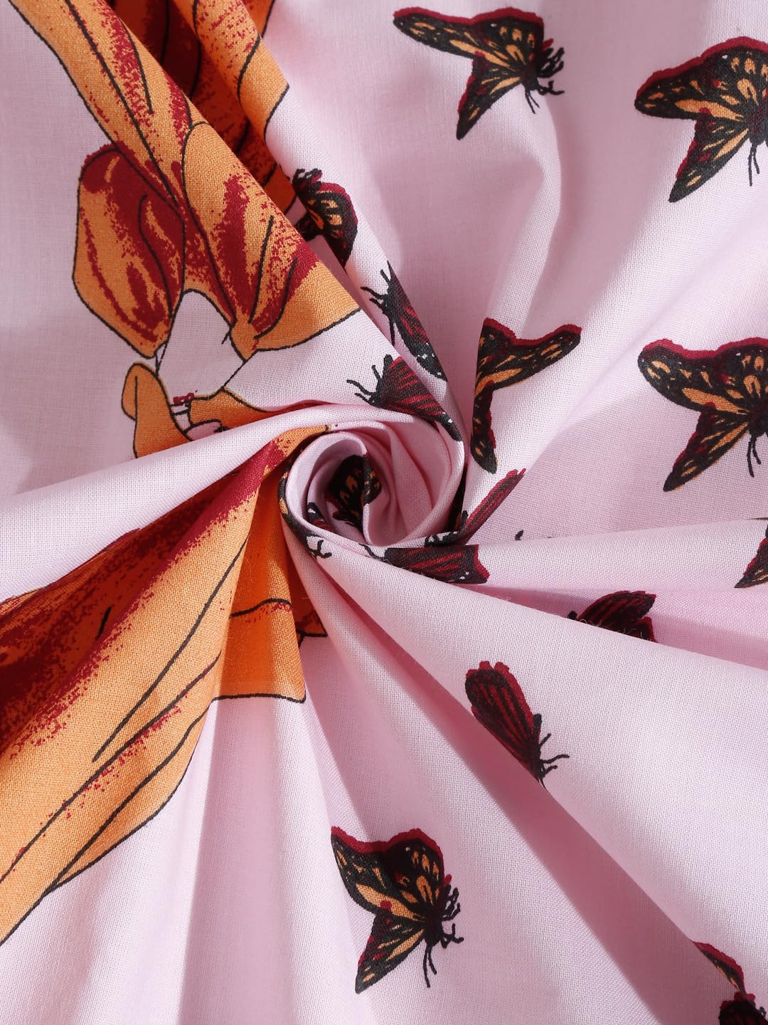 Cute Fairytale Theme Princess Print Kids Bedsheet with Pillow Cover
