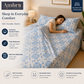 Microfiber Blue Floral Bedsheet Set for Double (Queen) Bed – Soft, Wrinkle-Free & Long-Lasting