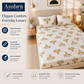 Microfiber White Floral Bedsheet Set for Double (Queen) Bed – Soft, Wrinkle-Free & Long-Lasting