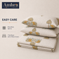 Microfiber White Floral Bedsheet Set for Double (Queen) Bed – Soft, Wrinkle-Free & Long-Lasting