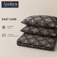 Microfiber Cream & Blue Floral Bedsheet Set for Double (Queen) Bed – Soft, Wrinkle-Free & Long-Lasting