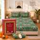Cotton 300 TC Sateen Teal Green and Cream Colour Bedsheet Set for King Size – Soft, Durable & Long-Lasting