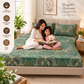 Cotton 300 TC Sateen Teal Green and Cream Colour Bedsheet Set for King Size – Soft, Durable & Long-Lasting