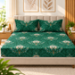 Cotton 300 TC Sateen Green Colour Bedsheet Set for King Size – Soft, Durable & Long-Lasting