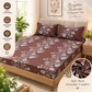 Cotton 300 TC Sateen Brown Colour Bedsheet Set for King Size – Soft, Durable & Long-Lasting