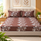 Cotton 300 TC Sateen Brown Colour Bedsheet Set for King Size – Soft, Durable & Long-Lasting