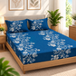 Cotton 300 TC Sateen Navy Blue Colour Bedsheet Set for King Size – Soft, Durable & Long-Lasting