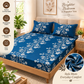 Cotton 300 TC Sateen Navy Blue Colour Bedsheet Set for King Size – Soft, Durable & Long-Lasting