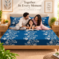 Cotton 300 TC Sateen Navy Blue Colour Bedsheet Set for King Size – Soft, Durable & Long-Lasting