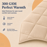 Solid Baby Pink Microfiber Comforter – 300 GSM All-Season AC Comforter & Blanket