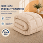 Solid Baby Pink Microfiber Comforter – 300 GSM All-Season AC Comforter & Blanket