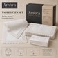 White With Lace 7 Pc - 1 Lace Design Table Linen Set, 6 Placement, 6 Diner Napkins