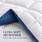 300 GSM Reversible Microfiber White And Navy Blue Comforter – Double Bed | Soft, Fluffy & All-Season