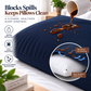 Terry Cotton Pillow Protector - Navy Blue Colour – Waterproof, Soft & Durable