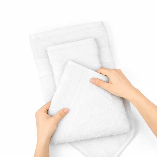 Premium 6 Piece Cotton Towel Set (Bath, Hand & Face)