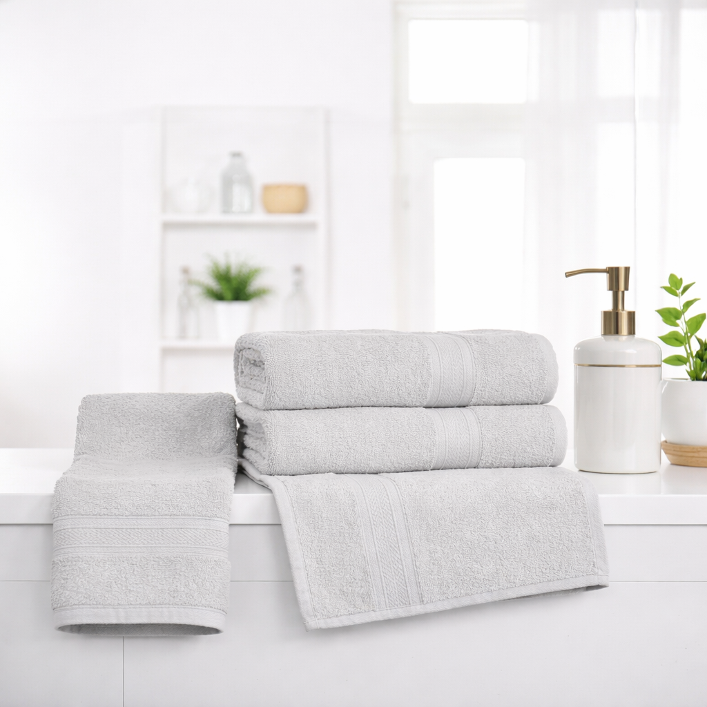 Premium 500 GSM 100% Cotton Hand Towels (Pack of 4)