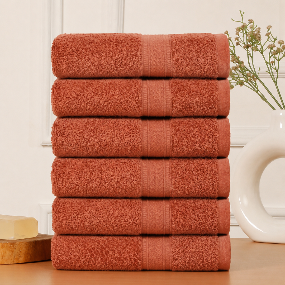 Premium Rust Colour 500 GSM 100% Cotton Bath Towel