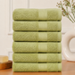 Premium 500 GSM 100% Cotton Summer Green Colour Hand Towels