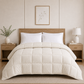 Solid Cream Microfiber Comforter – 220 GSM All-Season AC Comforter & Blanket