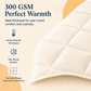 Solid Cream Microfiber Comforter – 300 GSM All-Season AC Comforter & Blanket