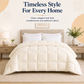 Solid Cream Microfiber Comforter – 300 GSM All-Season AC Comforter & Blanket