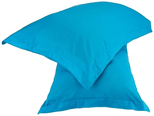 Blue Floral Printed Queen Flat Bedsheet with 2 Pillow Covers