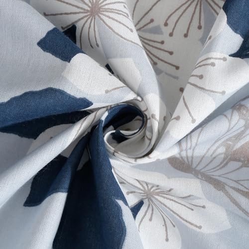 Grey Floral Printed Queen Flat Bedsheet with 2 Pillow Covers