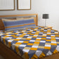 Geometric Printed Queen Flat Bedsheet with 2 Pillow Covers