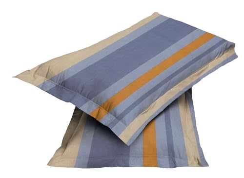 Geometric Printed Queen Flat Bedsheet with 2 Pillow Covers
