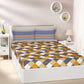 Geometric Printed Queen Flat Bedsheet with 2 Pillow Covers