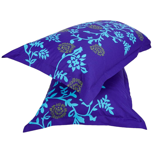 Purple Floral Printed Pillow Cover Set of 2