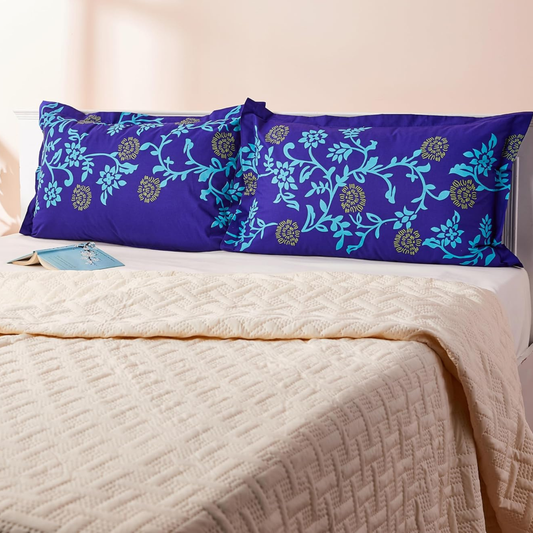 Purple Floral Printed Pillow Cover Set of 2