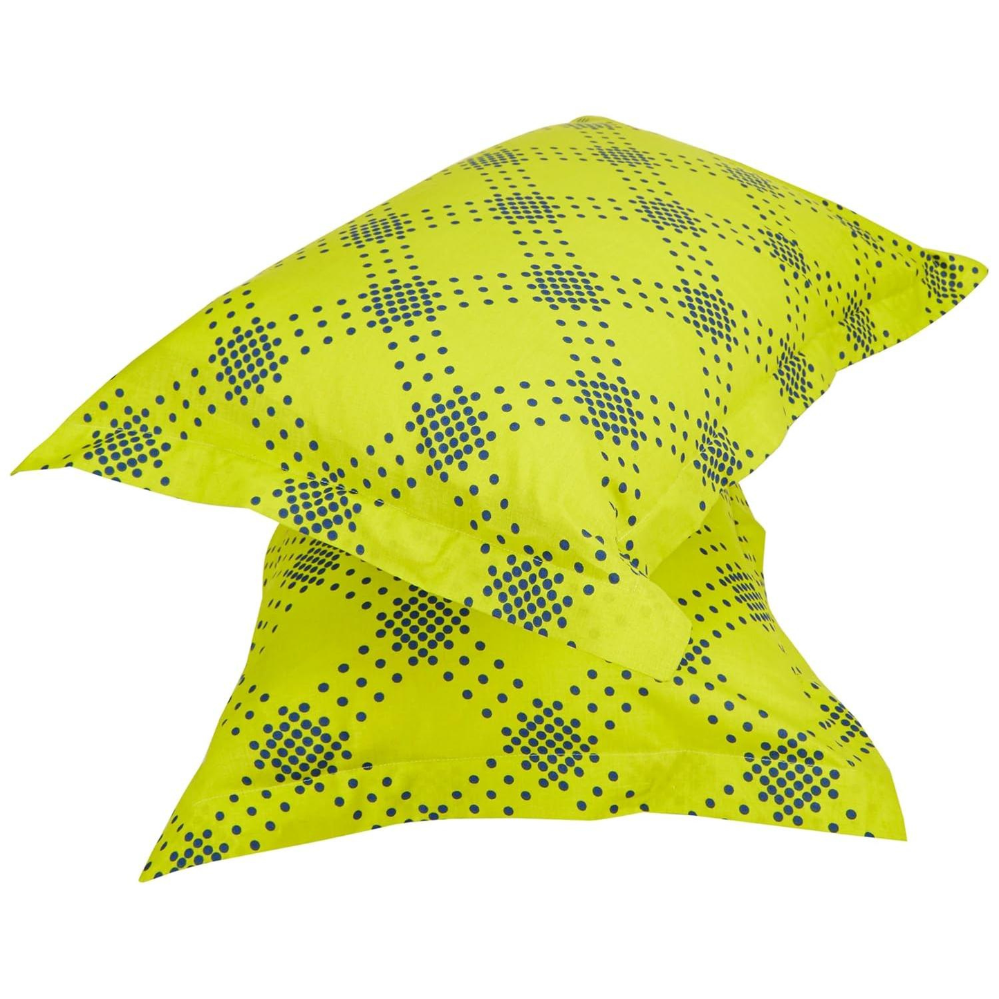 Lime Green Geometric Printed Pillow Cover Set of 2