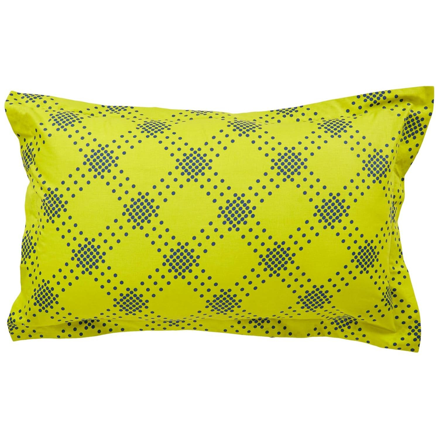 Lime Green Geometric Printed Pillow Cover Set of 2